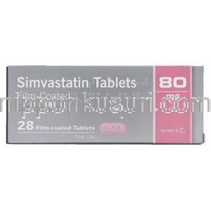 シンバスタチン, Simvastatin 80mg, 箱