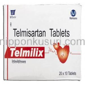 テルミリックス Telmilix, ミカルディス ジェネリック, テルミサルタン 40mg, 錠 箱