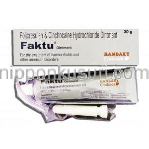 ポリクレスレン / シンコカイン塩酸塩, Faktu, 15gm  軟膏 (Ranbaxy)
