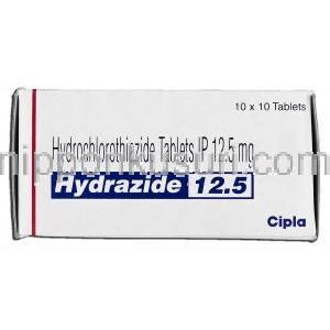 ヒドラジド12.5 Hydrazide 12.5, エシドレックス ジェネリック,  12.5mg, 錠 箱