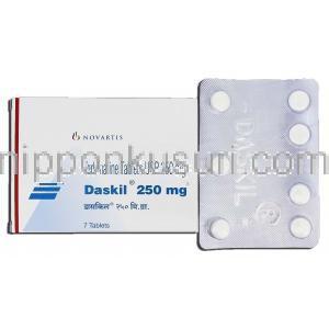 ダスキル Daskil 250mg, ラミシール ジェネリック, テルビナフィン 250mg, 錠