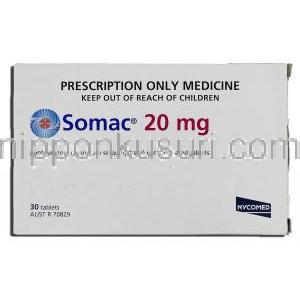 ソマック20 Somac 20, パントプラゾール 20mg, 錠 箱