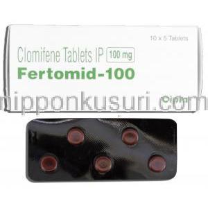 フェルトミッド-100 Fertomid-100, クロミッド ジェネリック, クロミフェン 100mg, 錠