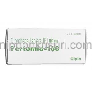 フェルトミッド-100 Fertomid-100, クロミッド ジェネリック, クロミフェン 100mg, 錠 箱