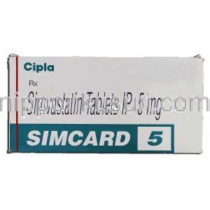 シムカード5 Simcard 5, リポバス ジェネリック, シンバスタチン 5mg, 錠 箱