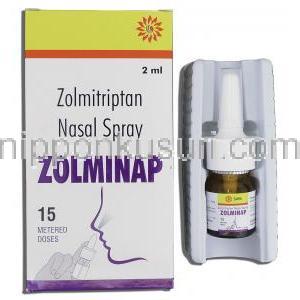 ゾルミナップ Zolminap, ゾーミッグ ジェネリック, ゾルミトリプタン 5mg, 2ml 鼻スプレー