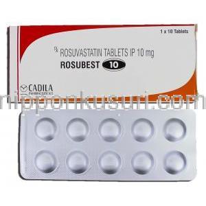 ロスベスト10 Rosubest 10, クレストール ジェネリック, ロスバスタチン 10mg, 錠,