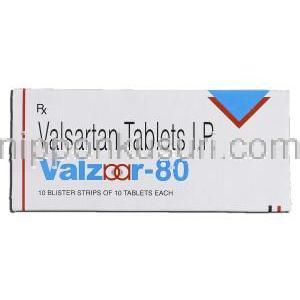 バルザー80 valzaar 80, バルサルタン 80mg, 錠, 箱