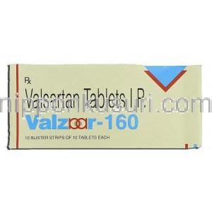 バルザー160 Valzaar 160, バルサルタン 160mg, 錠, 箱