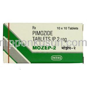 モゼップ Mozep, オラップ ジェネリック, ピモジド, 2 mg, 錠 箱