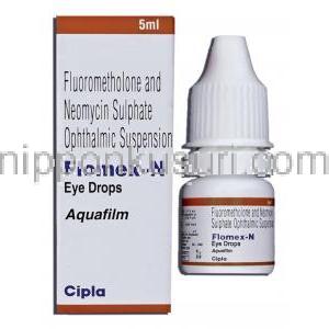 フルオロメトロン / ネオマイシン硫酸塩, Flomex-N,  0.1% w/v / 0.35% w/v 5ML 点眼薬 (Cipla)