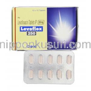 レボフロックス250 Levoflox 250, クラビット ジェネリック, レボフロキサシン 250mg, 錠