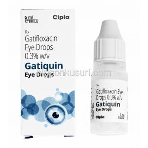 ガチフロキサシン（ガチフロ点眼薬ジェネリック）, Gatiquin 0.3% w/v 点眼薬 (Cipla)