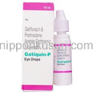 ガチフロキサシン / プレドニゾロン酢酸エステル, Gatiquin-P,  0.3% / 1% 5ML 点眼薬 (Okasa Pharma)