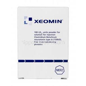 ゼオミン Xeomin (EU), Brand, インコボツリヌムトキシンA（高純度ボツリヌス毒素製剤）, 100iu, 注射バイ