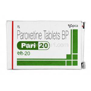 パリ20 Pari 20, パキシル ジェネリック, パロキセチン, 20mg, 錠, 箱