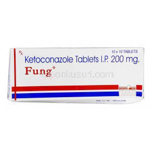 フング Fung, ニゾラール ジェネリック, ケトコナゾール, 200mg, 錠, 箱