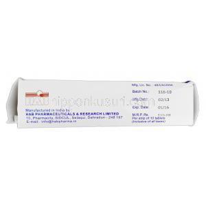 フング Fung, ニゾラール ジェネリック, ケトコナゾール, 200mg, 錠, 箱側面2
