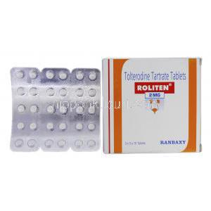 ロリテン Roliten, デトルシトール ジェネリック, 酒石酸トルテロジン, 2mg, カプセル