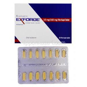 エックスフォージ Exforge, アムロジピン/  バルサルタン  10mg/ 160mg, 錠