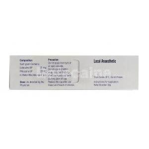 ドロカイン クリーム 15g, Dolocaine Cream(エムラクリーム ジェネリック)リドカイン 25mg/ プリロカイン 25mg 配合 成分