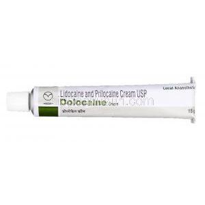 ドロカイン クリーム 15g, Dolocaine Cream(エムラクリーム ジェネリック)リドカイン 25mg/ プリロカイン 25mg 配合 チューブ