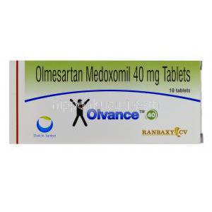 オルバンス Olvance, オルメテック ジェネリック, オルメサルタン メドキソミル 40mg , 錠, 箱