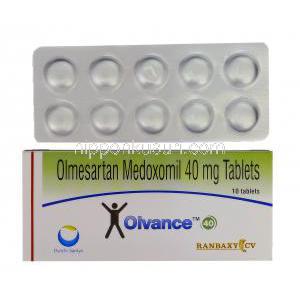 オルバンス Olvance, オルメテック ジェネリック, オルメサルタン メドキソミル 40mg , 錠
