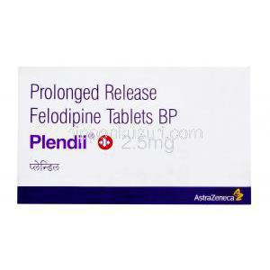 プレンディル Plendil, フェロジピン 2.5mg, 錠, 箱