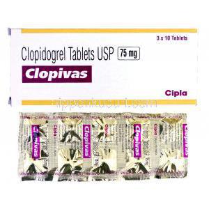 クロピバス  Clopivas, プラビックス ジェネリック, クロピドグレル  75mg, 錠