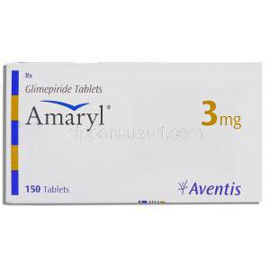 アマリール Amaryl, グリメピリド 3mg 錠 (Aventis)