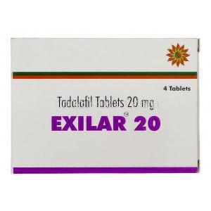 エクシラー Exilar, シアリス ジェネリック, タダラフィル 20mg, 錠, 箱