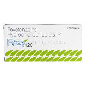 フェキシー Fexy, アレグラ ジェネリック, フェキソフェナジン 120mg 錠, 箱