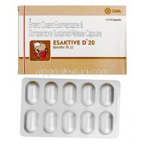 エサクティブ Esaktive D, エソメプラゾール ドンペリドン  SR  20mg 30mg カプセル