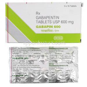 ガバンチン Gabantin, ガバペン ジェネリック, ガバベンチン 600mg, 錠