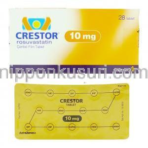 クレストール Crestor, ロスバスタチン 10mg （アストラゼネカ社）