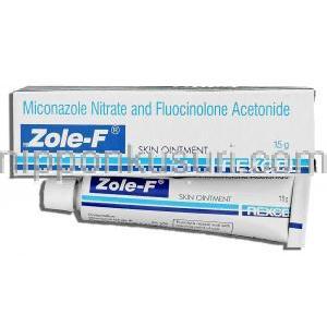 硝酸ミコナゾール / フルオシノロンアセトニド, Zole-F,  2%/ 0.01% 15gm 軟膏 (Ranbaxy-Rexcel)