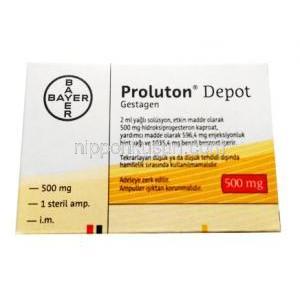 Proluton Depot, ヒドロキシプロゲステロン 注射　箱