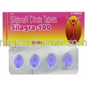 シラグラ, バイアグラ ジェネリック, クエン酸シルデナフィル 100MG 錠, (Cipla)