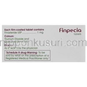 フィナステライド 1 mg 錠 (Cipla)