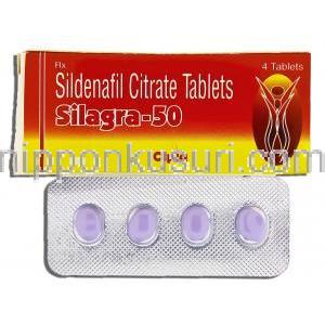 シラグラ, バイアグラ ジェネリック, クエン酸シルデナフィル 50MG 錠, (Cipla)