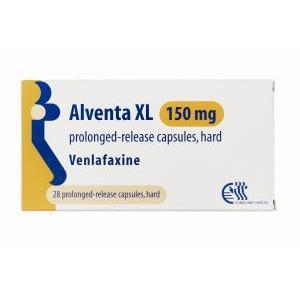 アルベンタ  XL, エフェクサーXR ジェネリック,ベンラファキシン 150mg 徐放性錠　箱