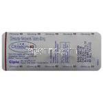 オルメサルタンメドキソミル (オルメテックジェネリック), Olmecip, 40mg 錠 (Cipla) 包装裏面
