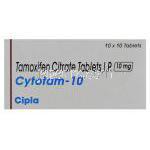 サイトタム Cytotam, ノルバデックス ジェネリック, タモキシフェン 10mg 錠 (Cipla) 箱