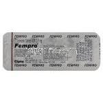 レトロゾール(フェマーラ ジェネリック), Fempro, 2.5mg 錠 (Cipla) 包装裏面