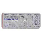 ドネペジル(アリセプトジェネリック), Donecept, 5mg 錠 (Protec/Cipla) 包装裏面