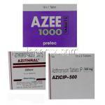 アジー Azee, ジスロマック ジェネリック, アジスロマイシン  1,000mg (Protec/Cipla)