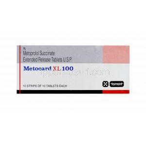 メトカードXL Metocard XL 100, ジェネリックロプレソール, メトプロロール 100mg　箱