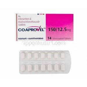 CoAprovel、ジェネリックアバライド、イルベサルタン150mg/ヒドロクロロチアジド12.5mg