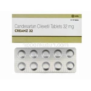 クリーンツ32　Creanz32、ジェネリックアタカンド　Atacand、カンデサルタンシレキ32mg　箱